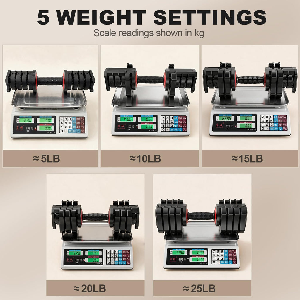 25 lb Adjustable Dumbbell Set C594
