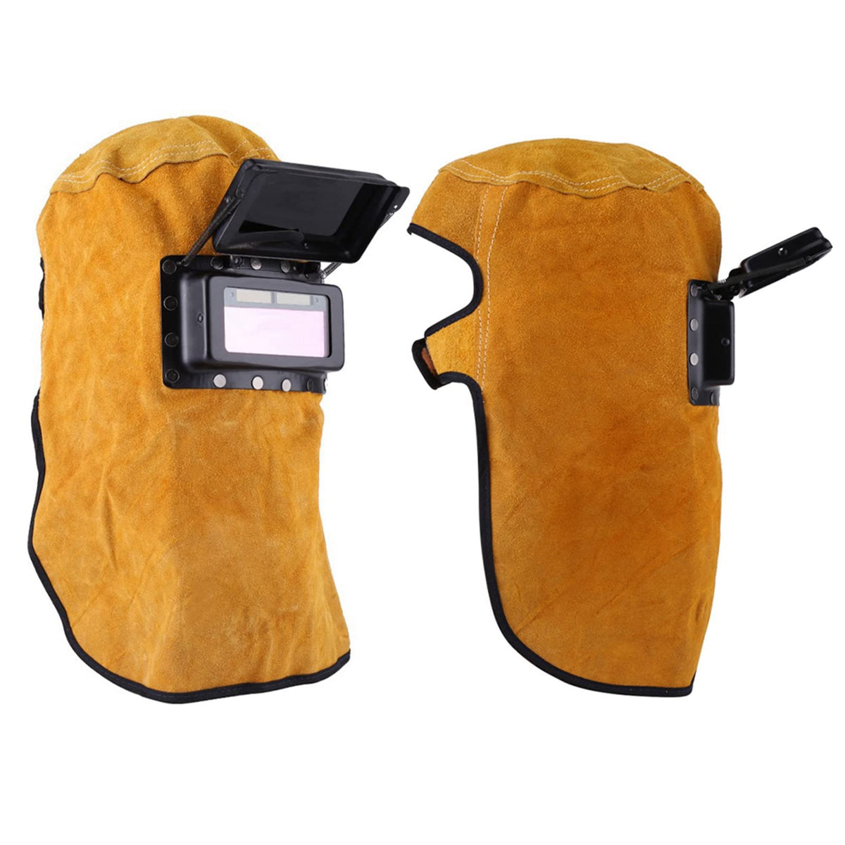 Leather Welding Hood with Auto Darkening Lens F103282
