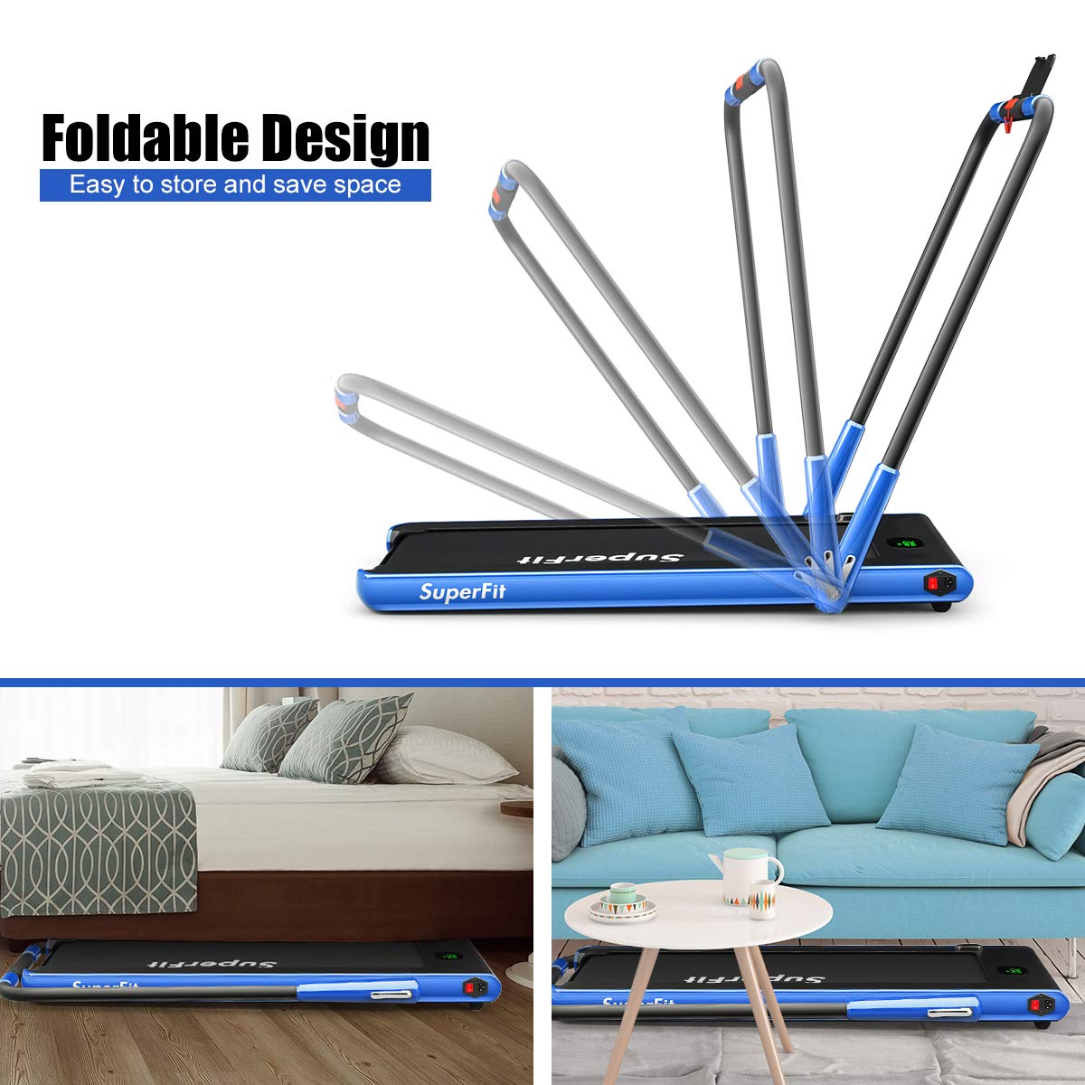 2 in 1 Under Desk Treadmill with Smart App A525