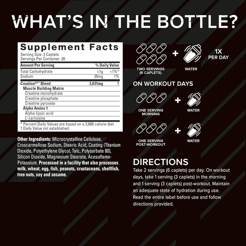 Creatine Capsules 60 Caplets O848