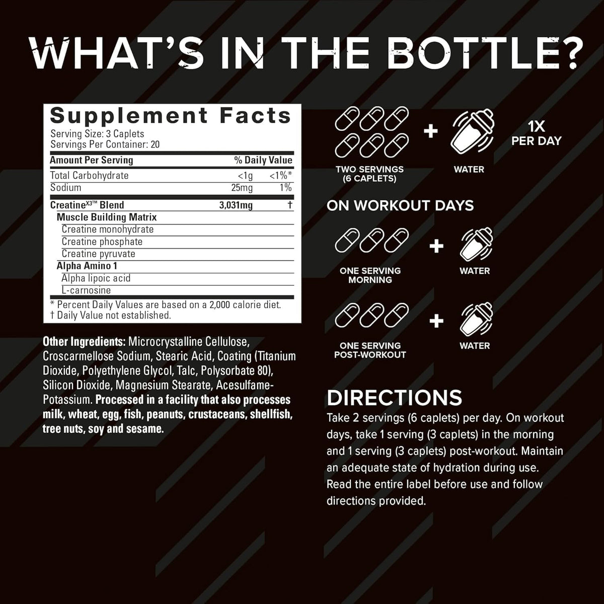 Creatine Capsules 60 Caplets O848