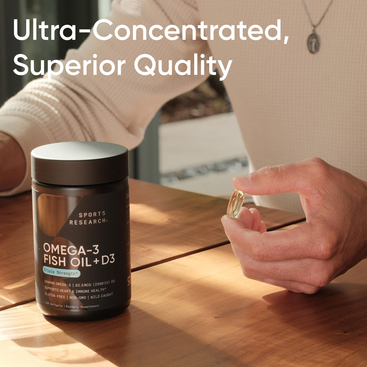 Omega-3 Fish Oil 1250mg + D3 2500iu, 120 Count B680