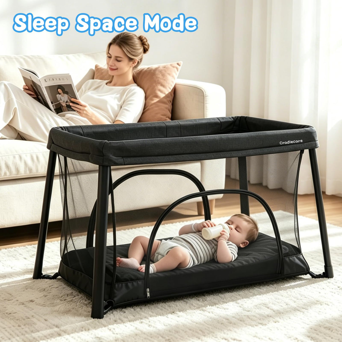 Portable Playpen with Bassinet F22817