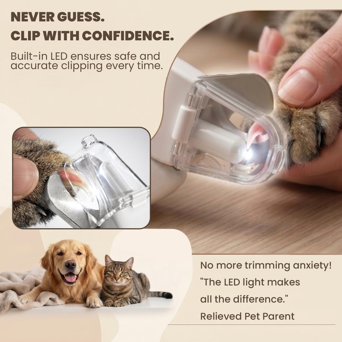 2-in-1 Dog & Cat Nail Clipper and Grinder with Light M167