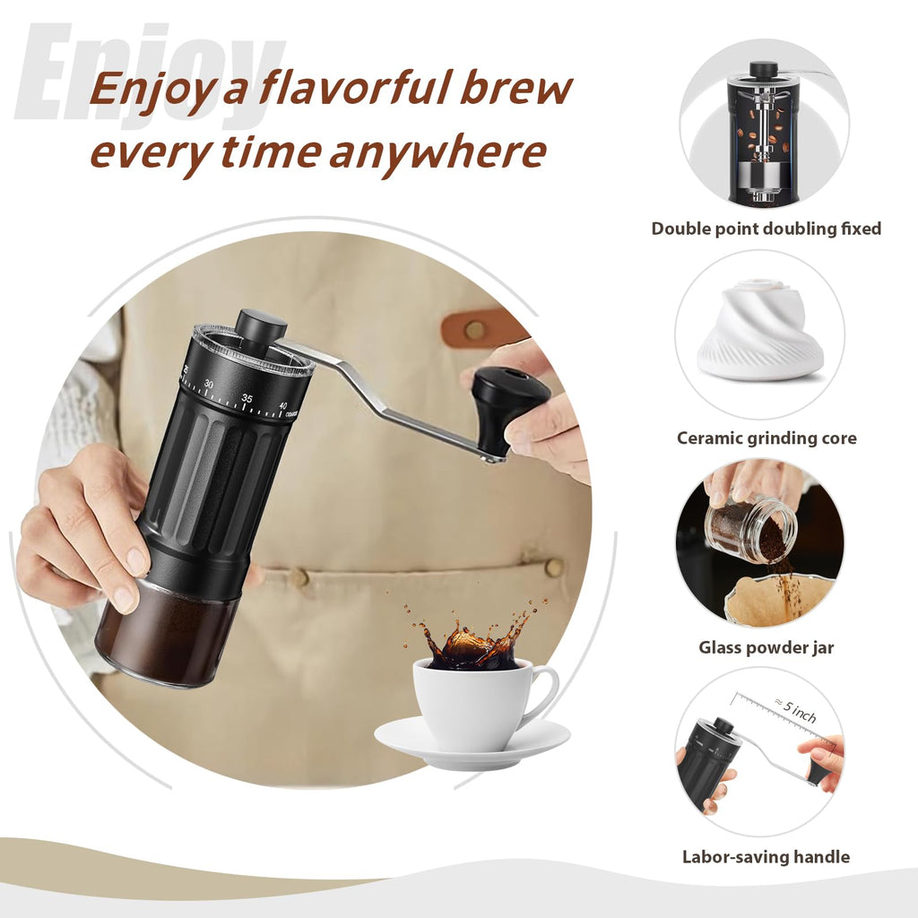 Manual Coffee Grinder with Ceramic Conical Burr F88671