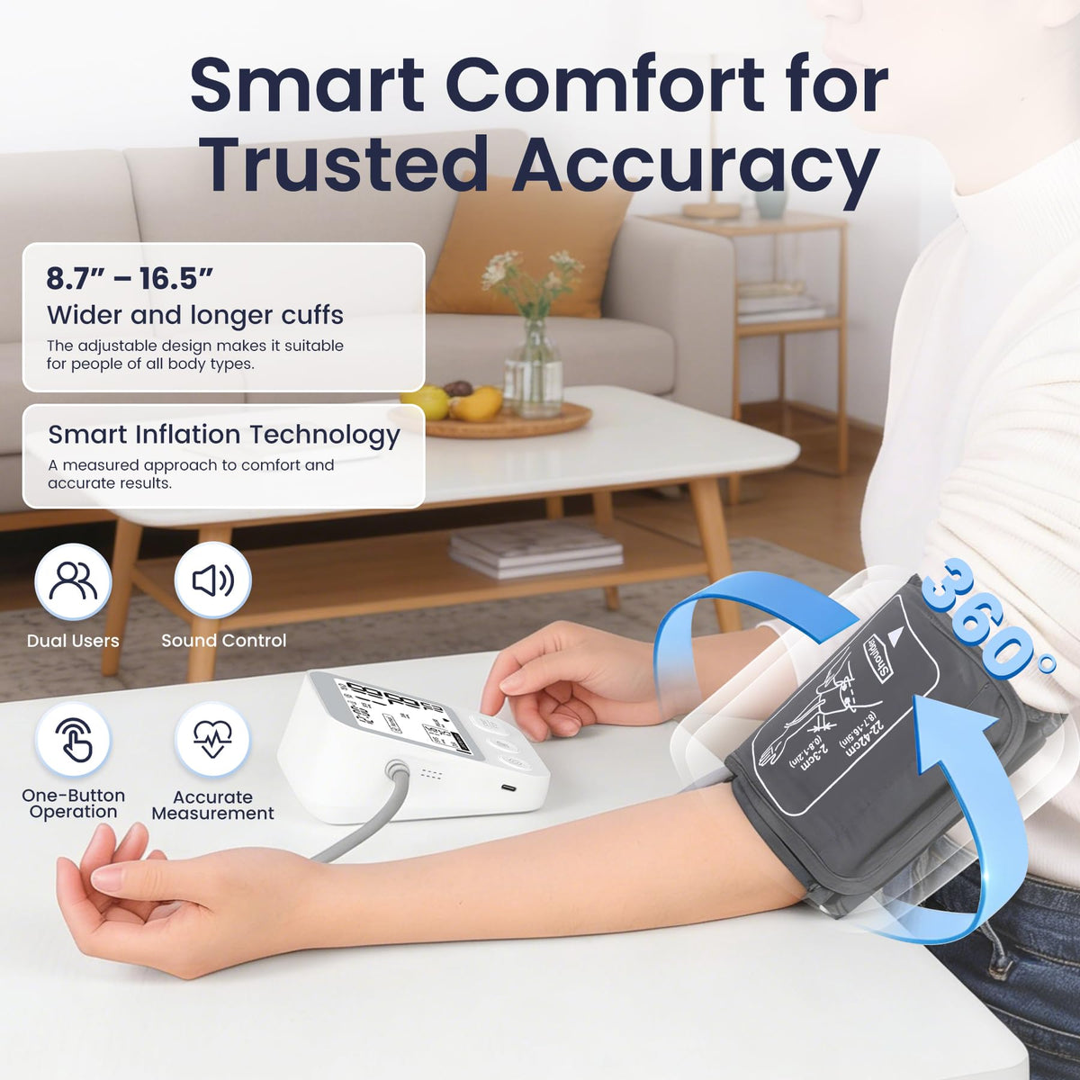 Blood Pressure Monitor Large Upper Arm Cuff D72058