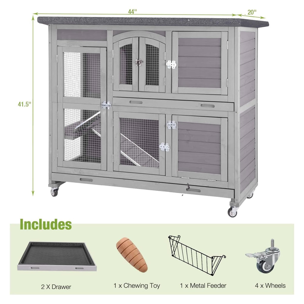 Rabbit Hutch with Plastic Tray G747927
