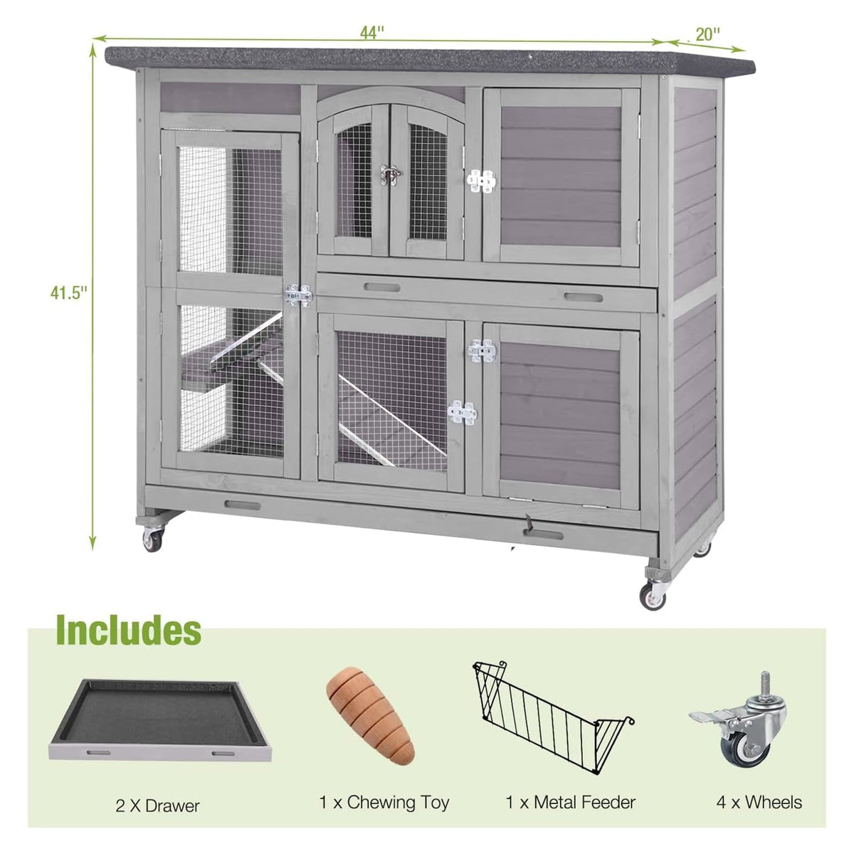 Rabbit Hutch with Plastic Tray G747927