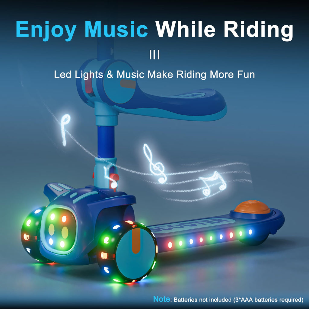 2-in-1 Kids 3 Wheel Kick Scooter with Adjustable Seat I417