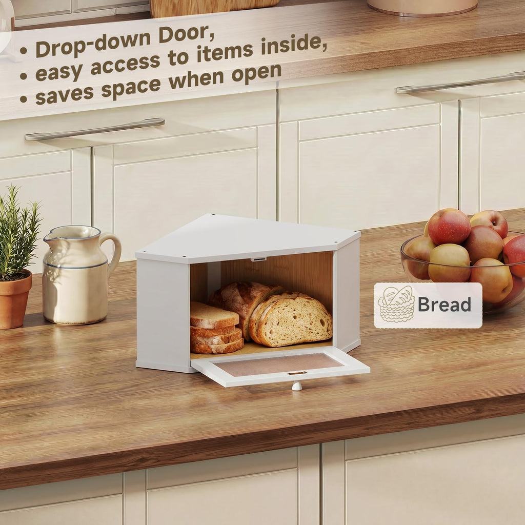 White Medium Bread Box N7477
