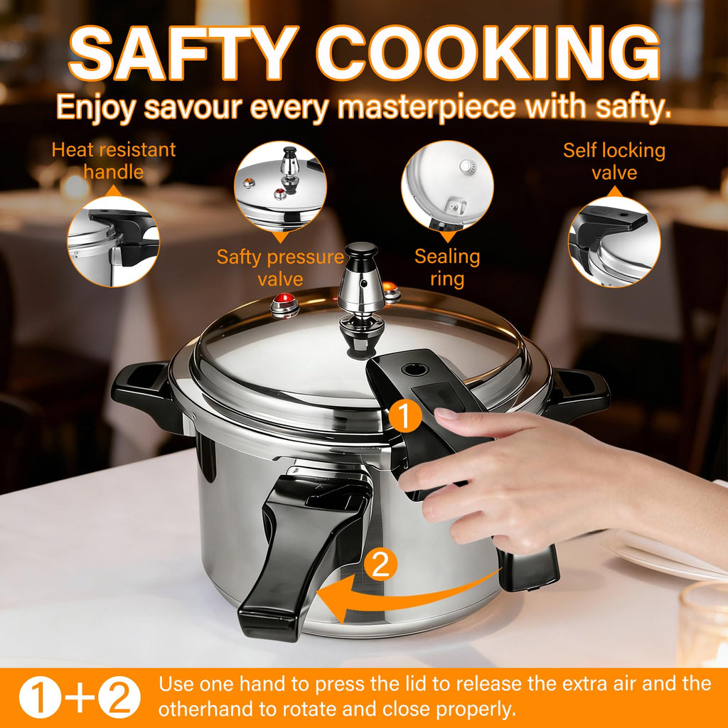 4.2 Quart Aluminum Stovetop Pressure Cooker V75654