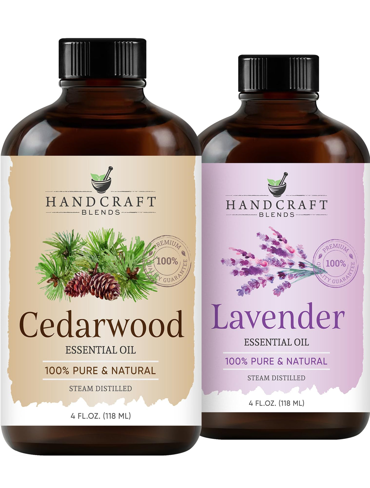 Lavender and Cedarwood Essential Oils 2 x 4 Fl Oz X29230