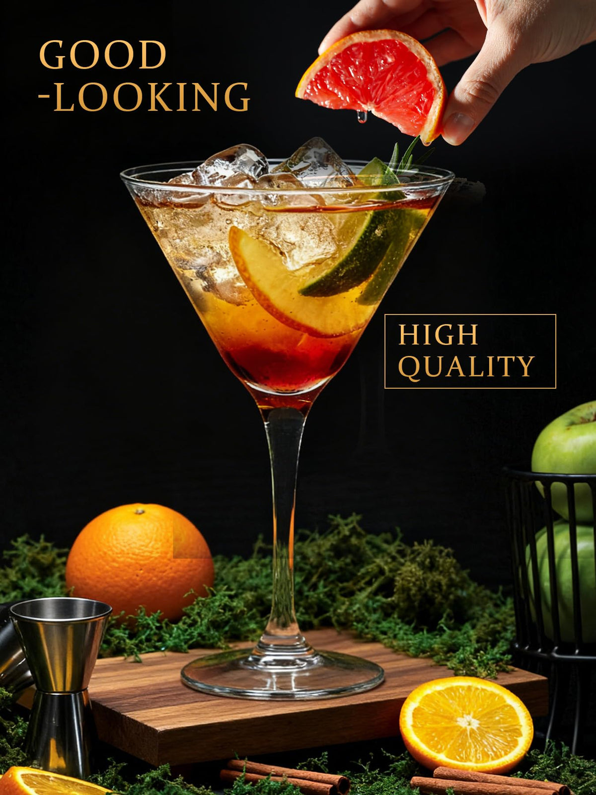 5 oz Crystal Cocktail Glasses Set of 6 N285044