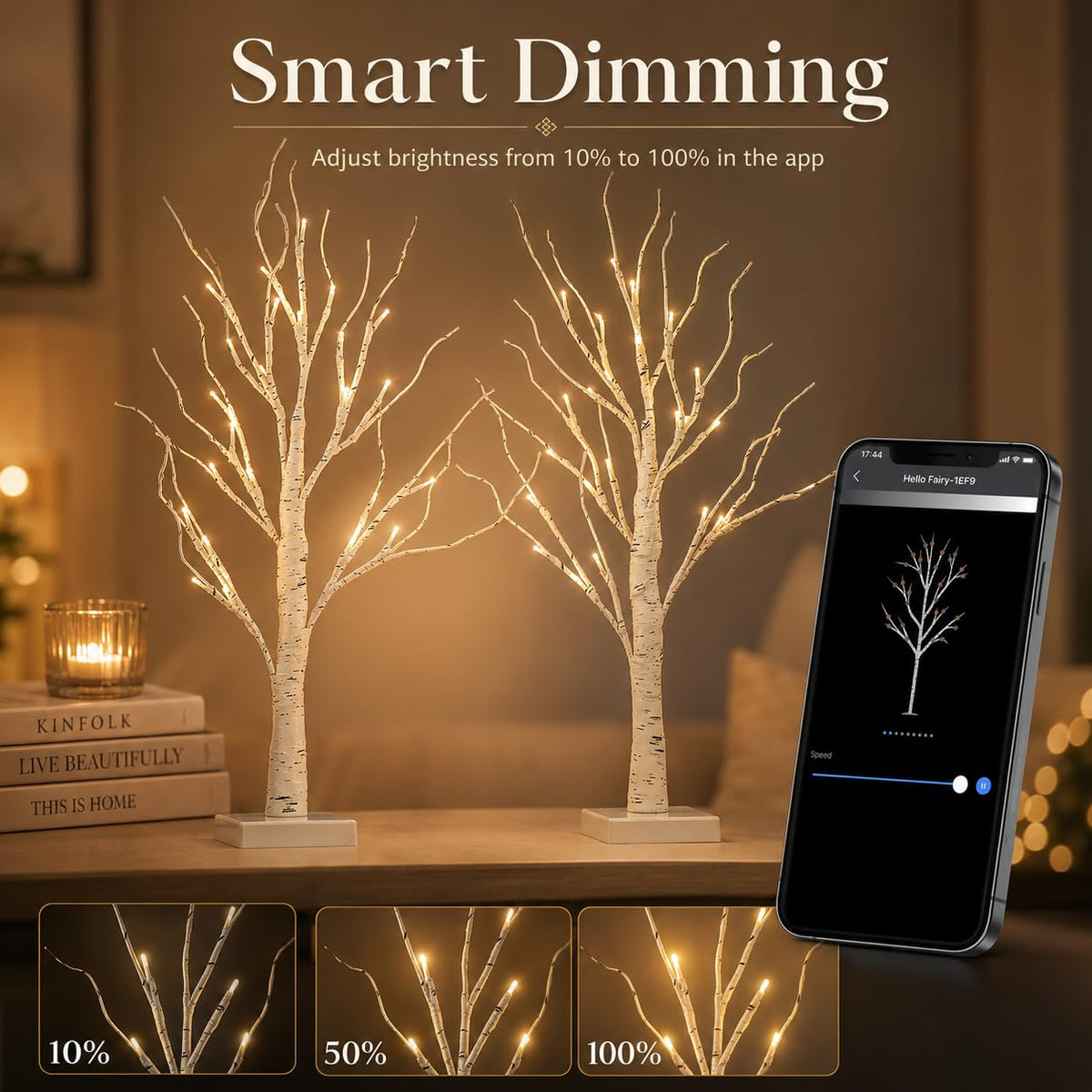 Birch Tree with Lights 2FT 2Pack L15518