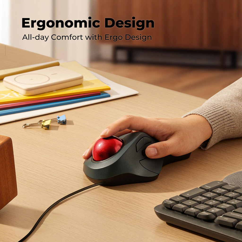 Ergonomic Trackball Mouse O13545
