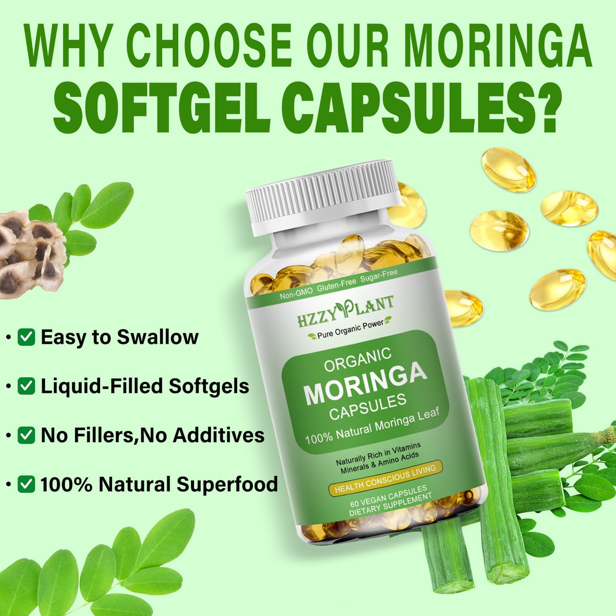 Moringa Softgel Capsules W774