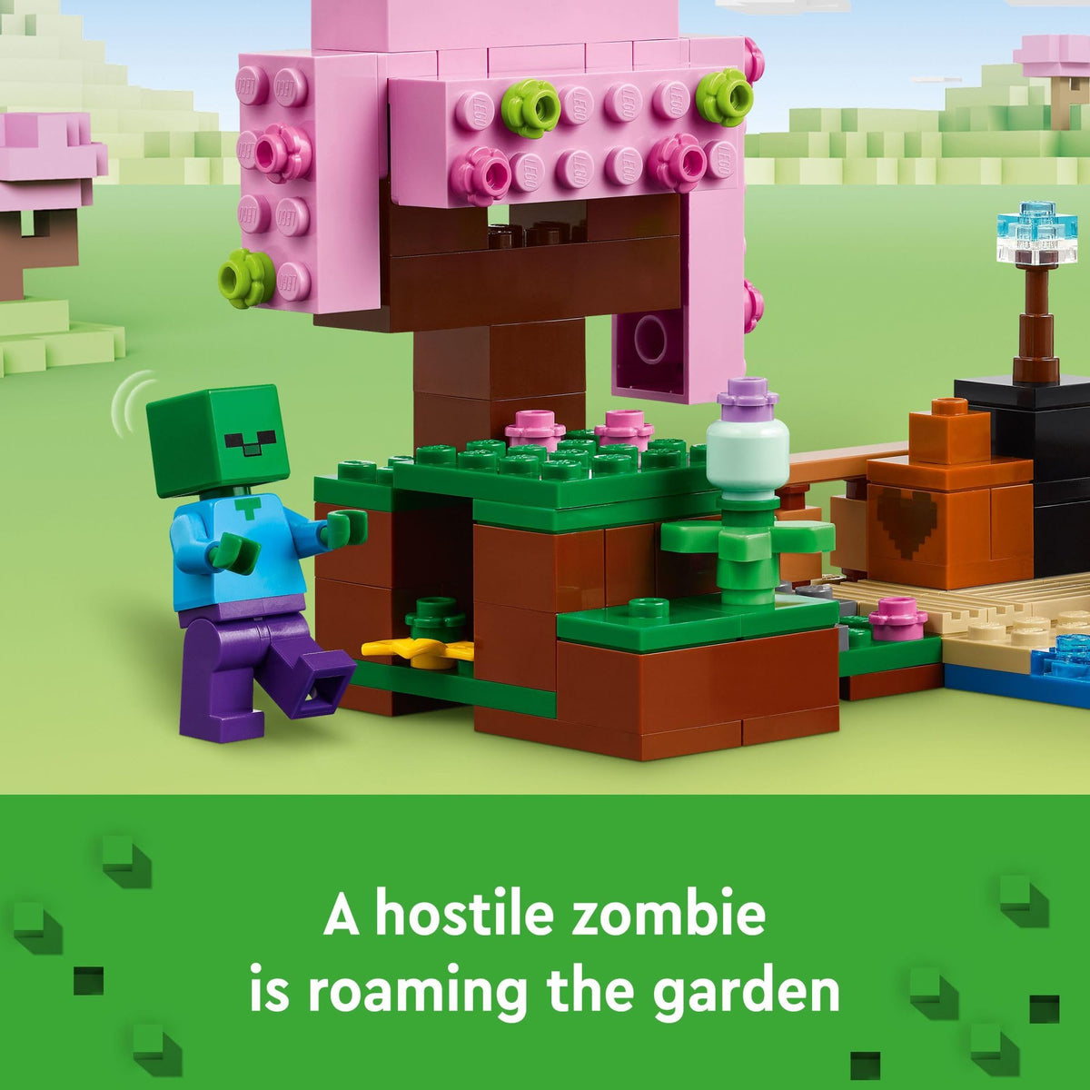 Minecraft Cherry Blossom Garden Building Set with 2 Minifigures K982