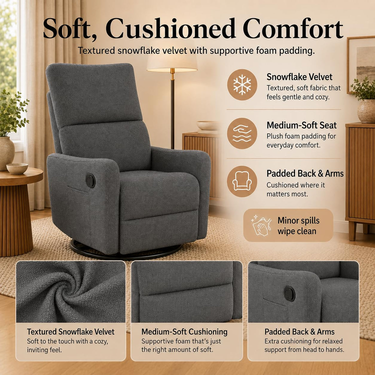 Swivel Rocker Recliner Chair V599214