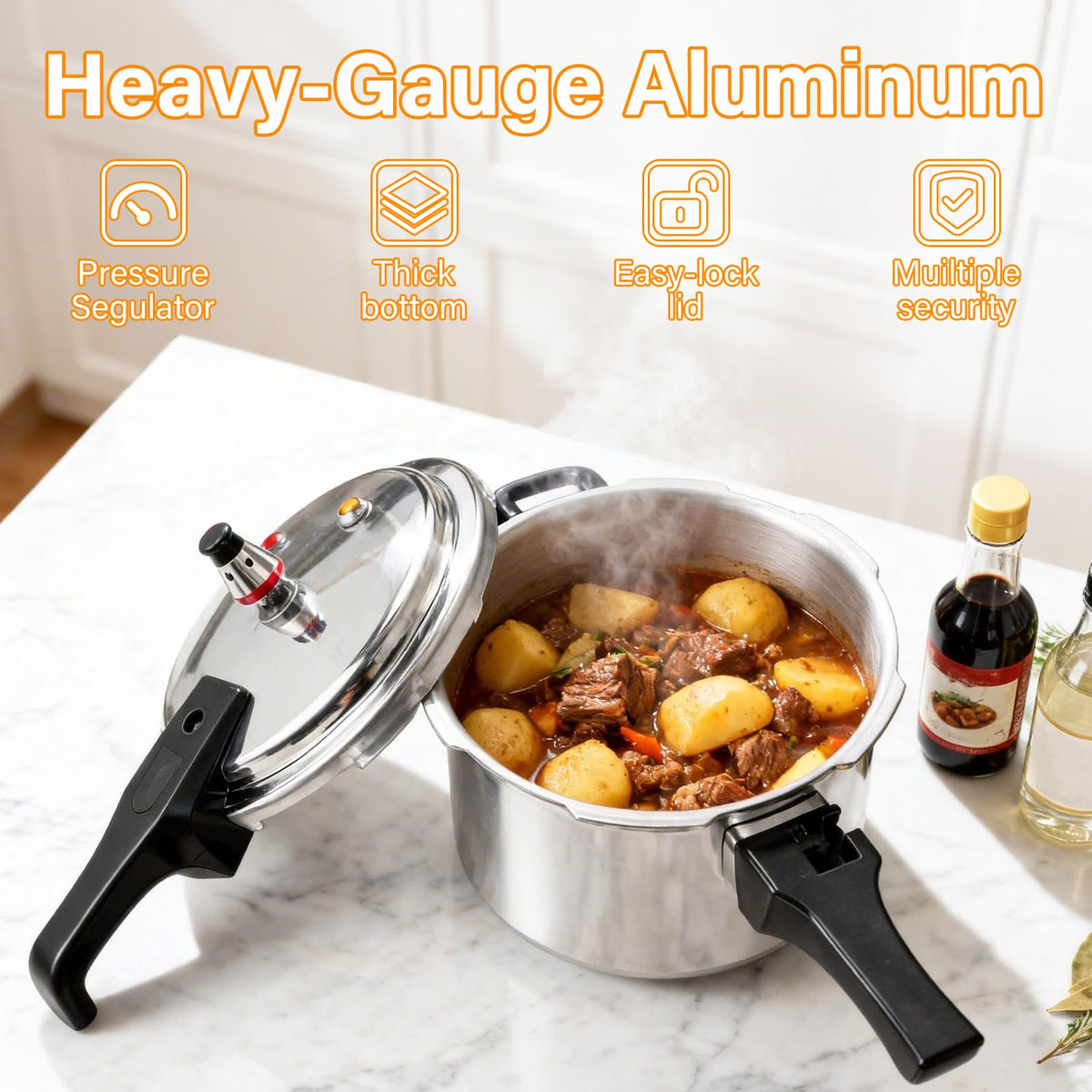 4.2 Quart Aluminum Stovetop Pressure Cooker V75654