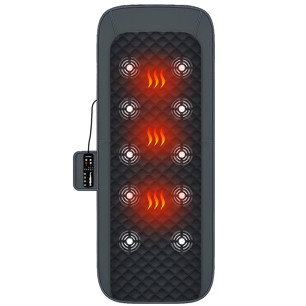 Full Body Massage Mat with Heat, 10-Motor Vibration Massage Pad, Foldable Memory Foam A117