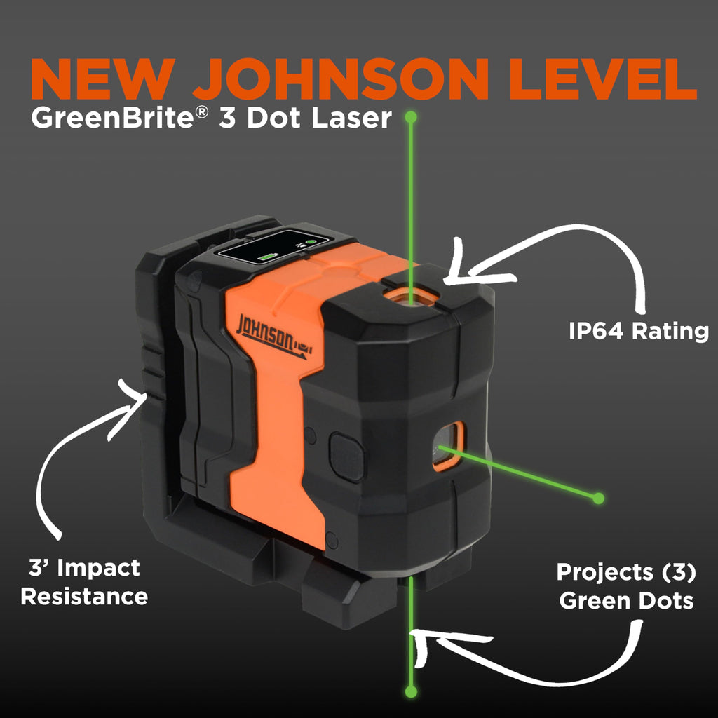 Self-Leveling 3 Dot Laser Level with Magnetic Base and Carry Case C48166