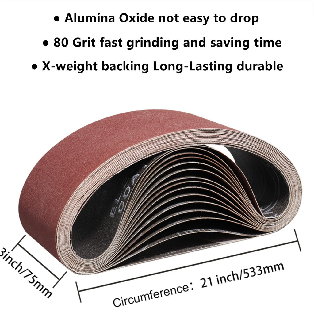 80 Grit 4x36 Inch Sanding Belts K2398
