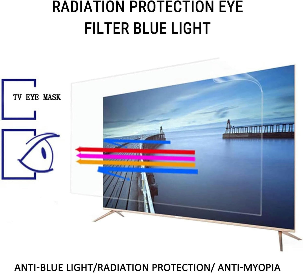 32-75 Inch Anti Blue Light Anti-Glare Frosted TV Screen Protector Z261