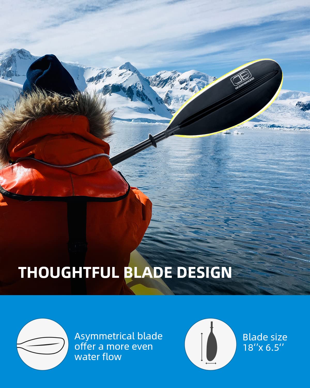Kayak Paddle with Paddle Leash B72059
