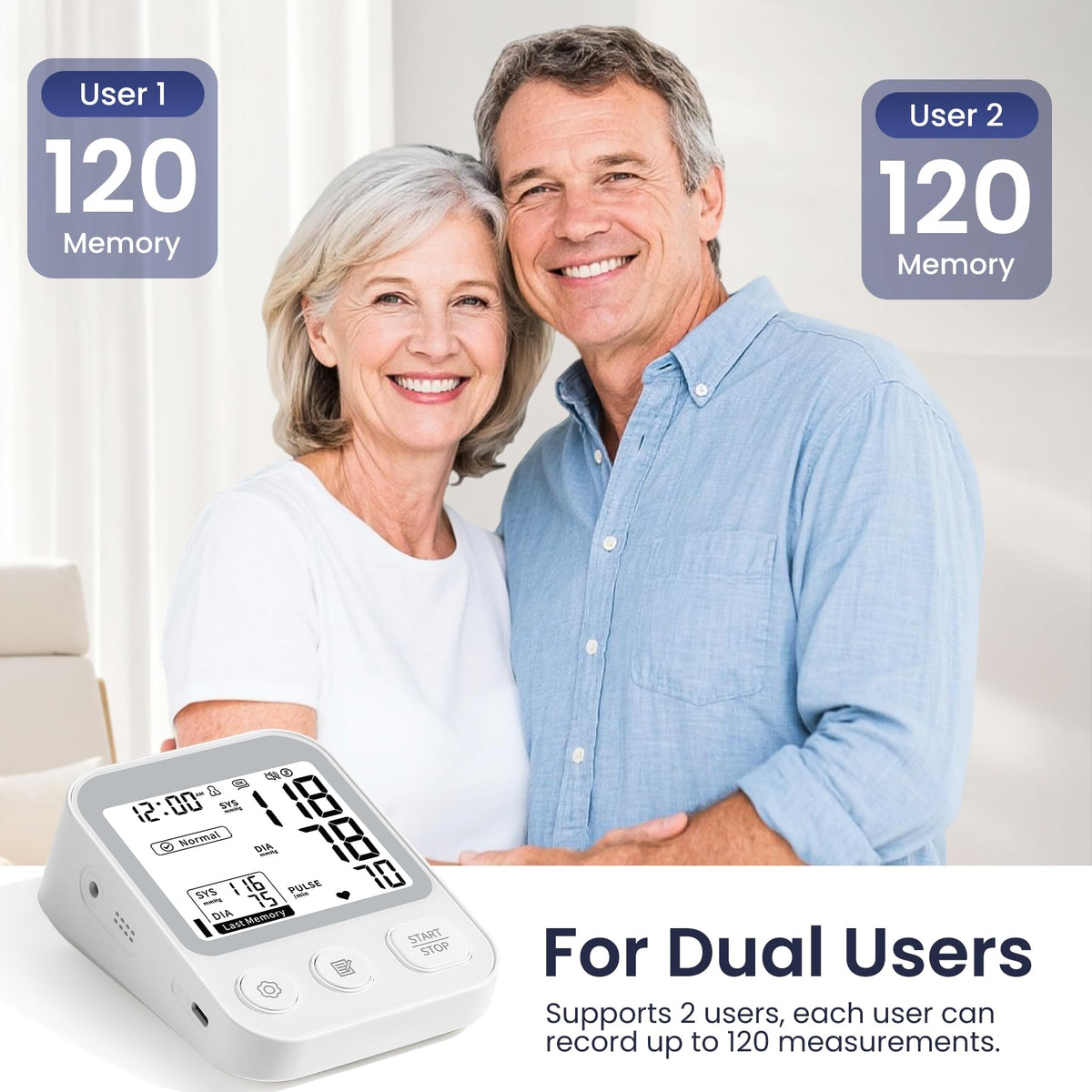Blood Pressure Monitor Large Upper Arm Cuff D72058