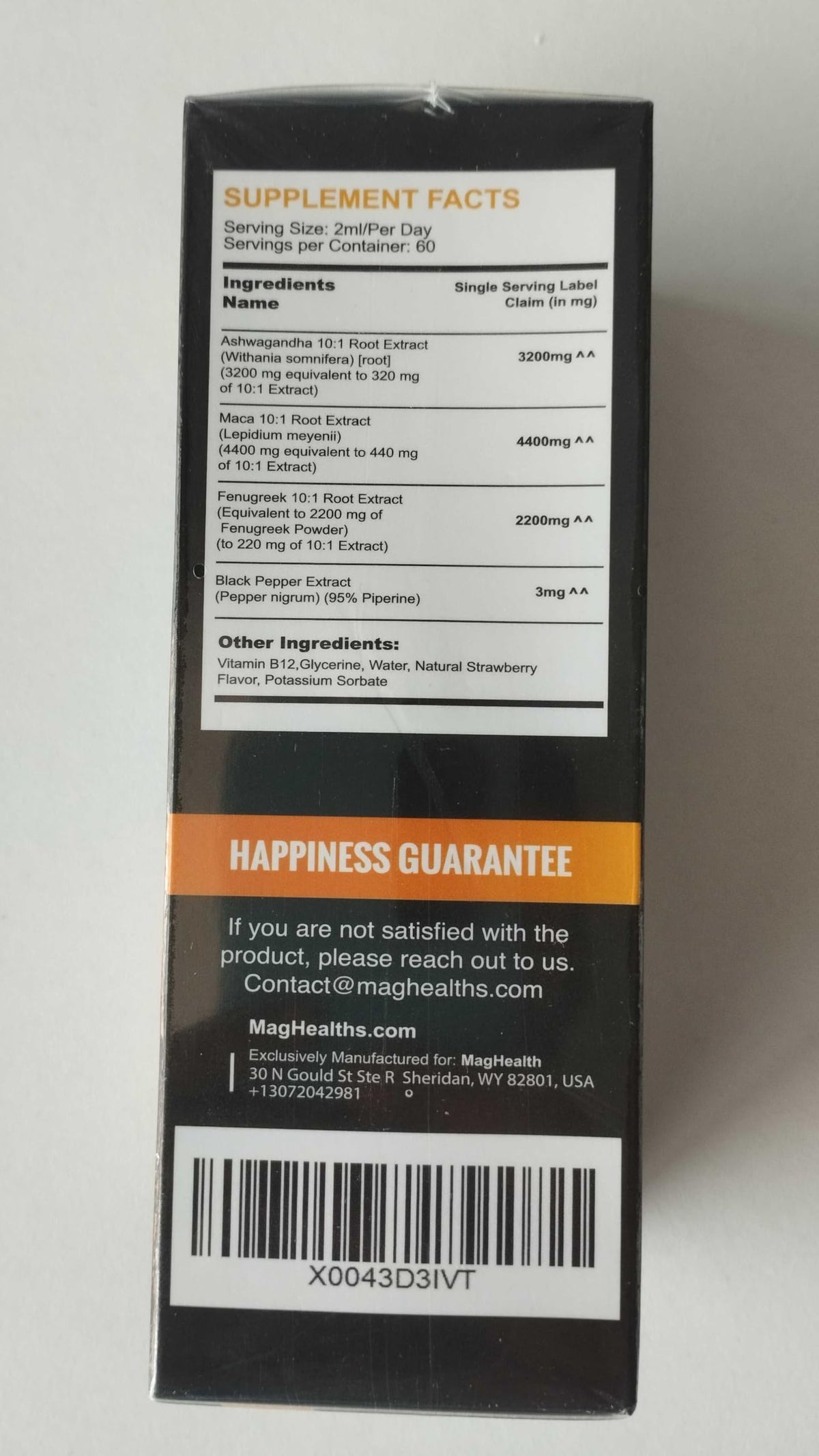 Maca Root Liquid Drops with Ashwagandha and Fenugreek E177085