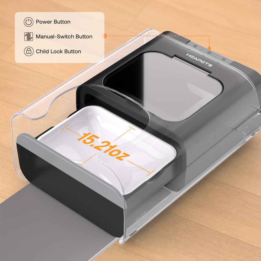 Automatic Cat Feeder with RFID Collar Sensor, Black E482729