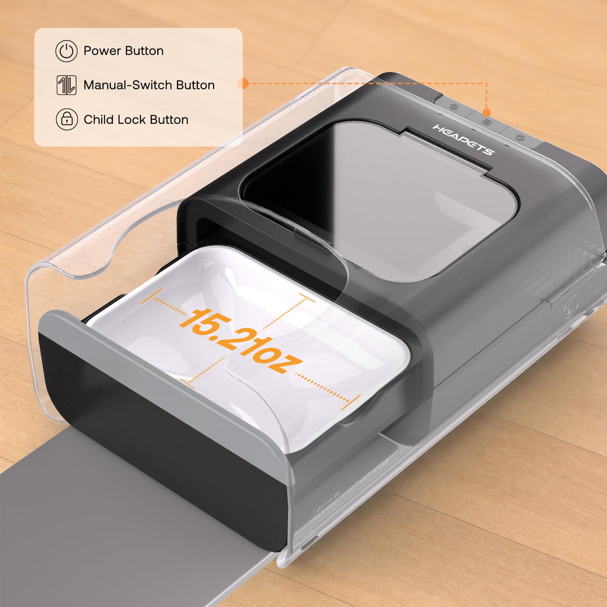 Automatic Cat Feeder with RFID Collar Sensor, Black E482729