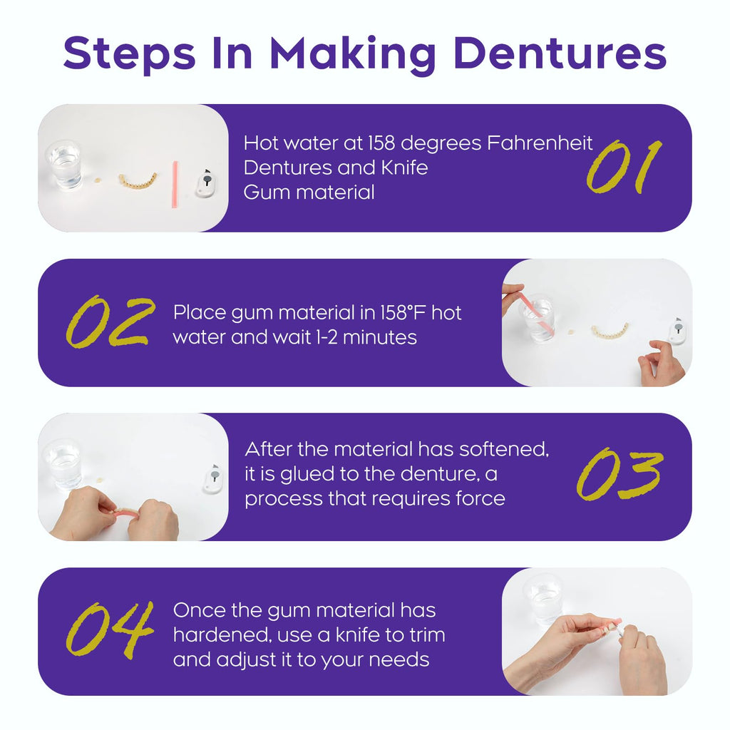 DIY Denture Kit for Upper & Lower Teeth G2362