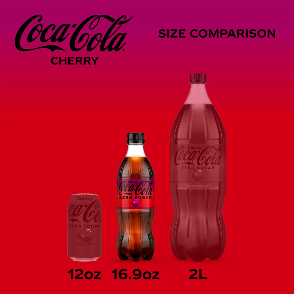Cherry Soda Soft Drink Bottles, 16.9 fl oz, 6 Pack K52206