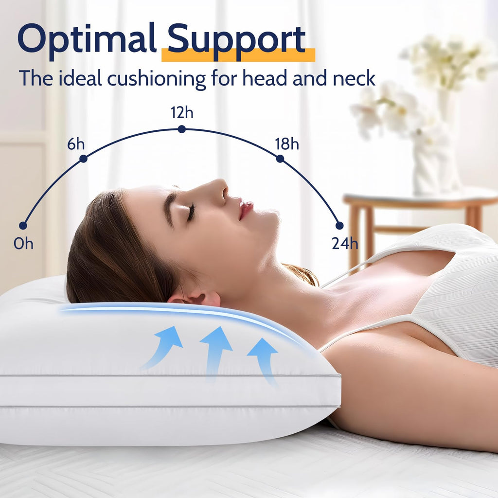 King Size Set of 2 Down Alternative Bed Pillows Z376876
