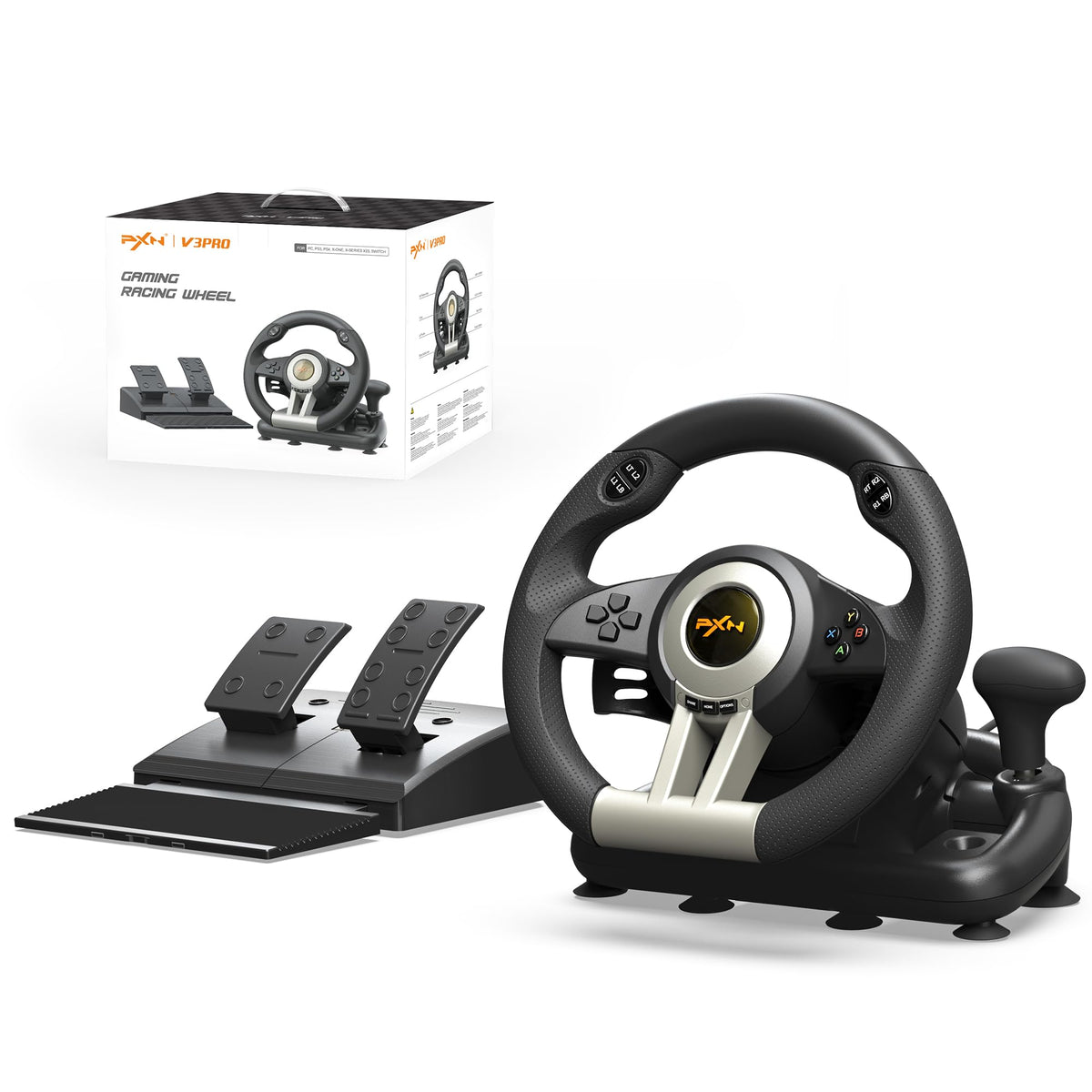 Gaming Steering Wheel with Pedals V37800