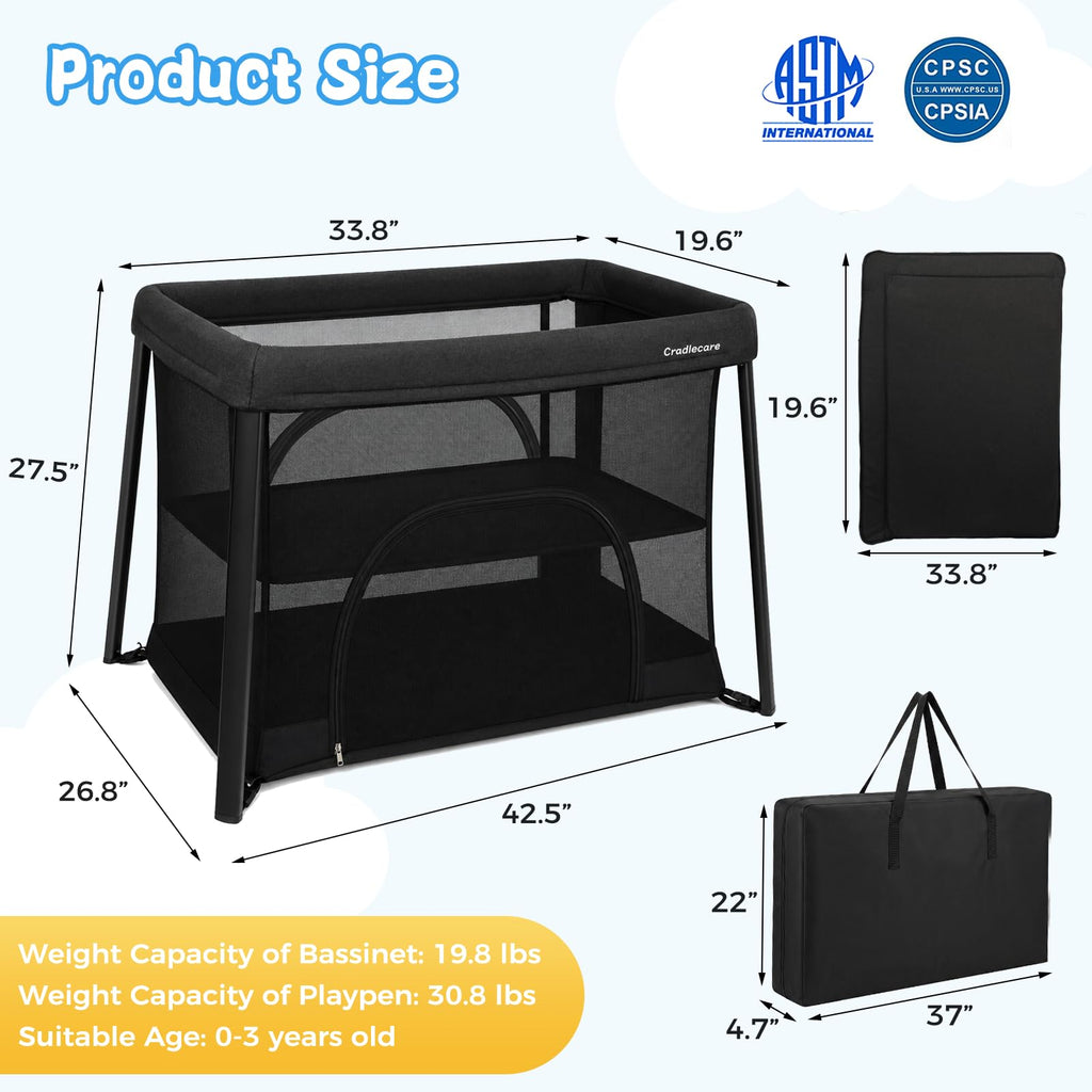 Portable Playpen with Bassinet F22817