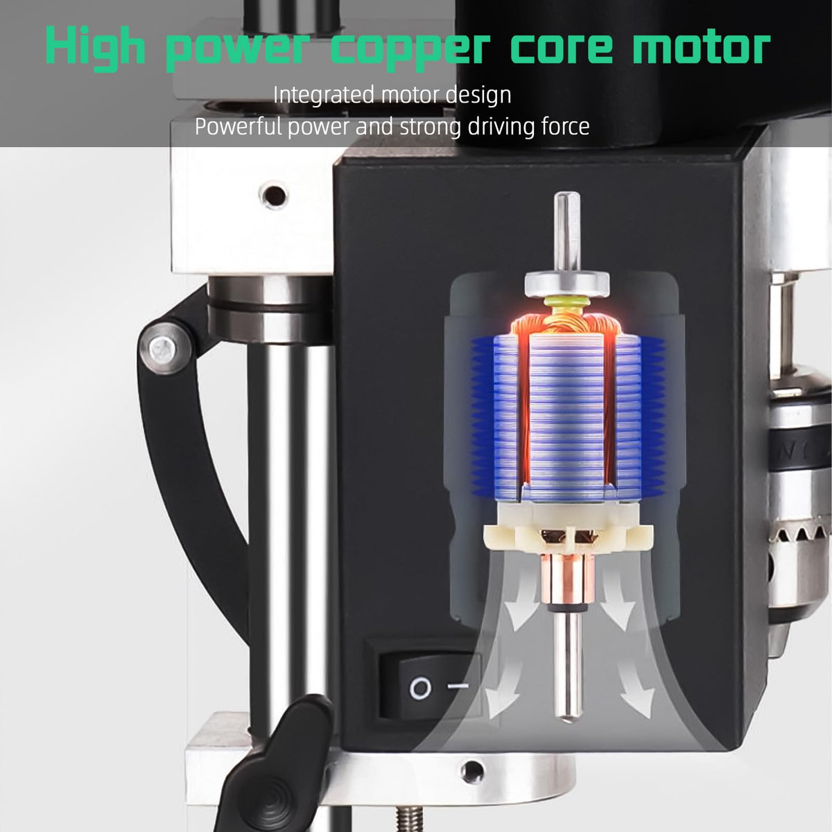 Benchtop Drill Press 0.6-6mm B10 Chuck 7-Speed Adjustable Electric Y248418
