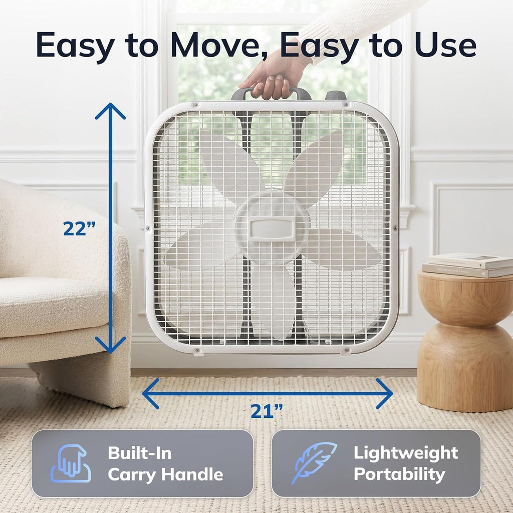 20" 3-Speed Weather-Resistant Box Fan B2335