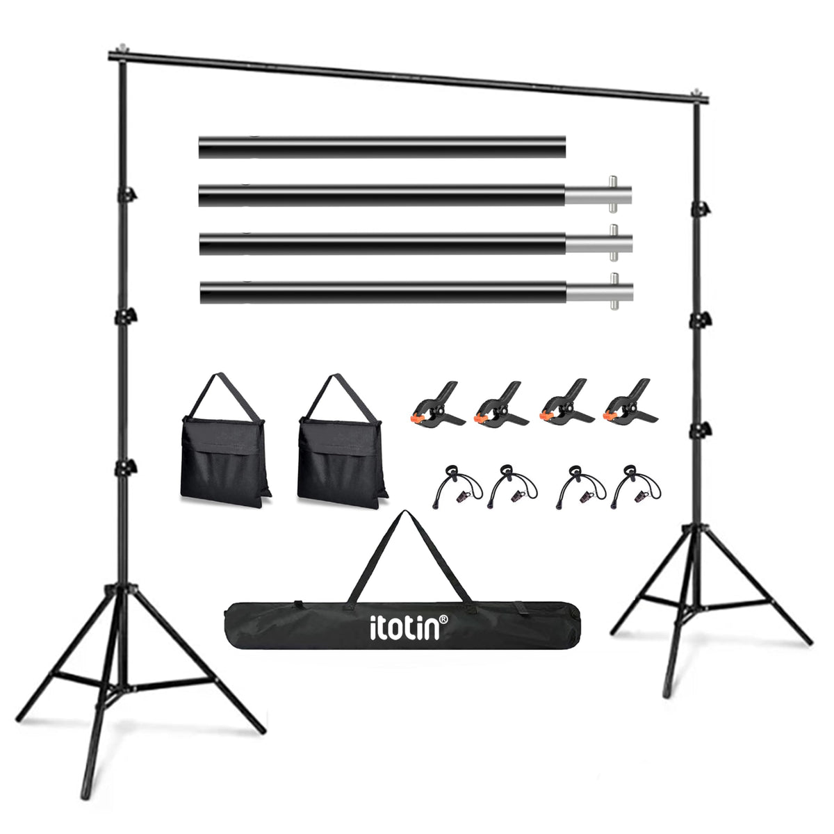 Adjustable Photo Backdrop Stand 9ft x 10ft with Carry Bag X756751