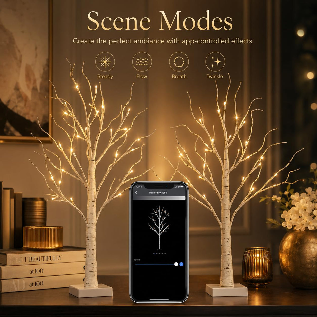 Birch Tree with Lights 2FT 2Pack L15518
