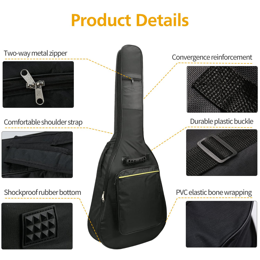 1/2/3 Pack 38-41 Inch Electric & Acoustic Guitar Bags J752048