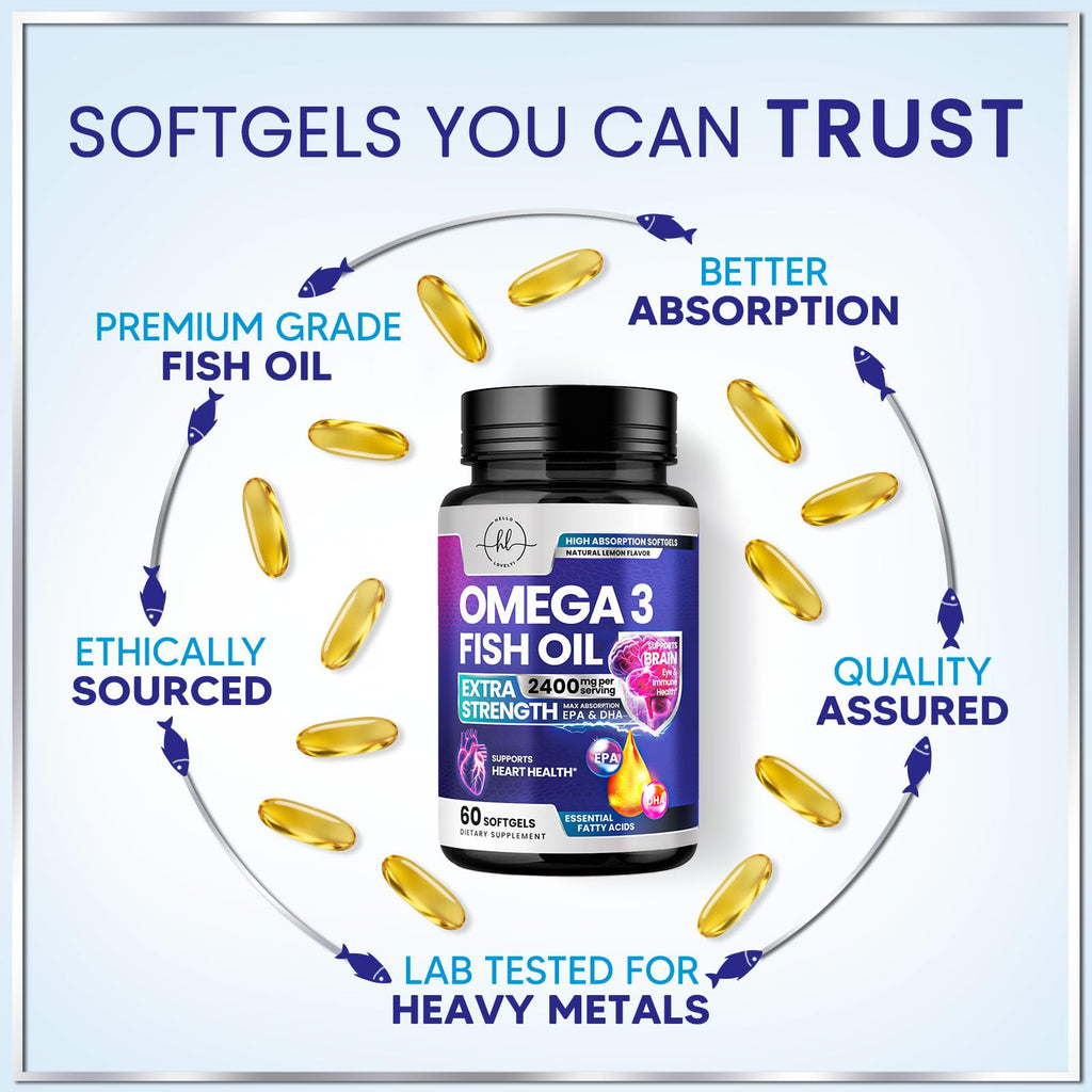 2400mg Omega 3 Fish Oil Softgels Z8726