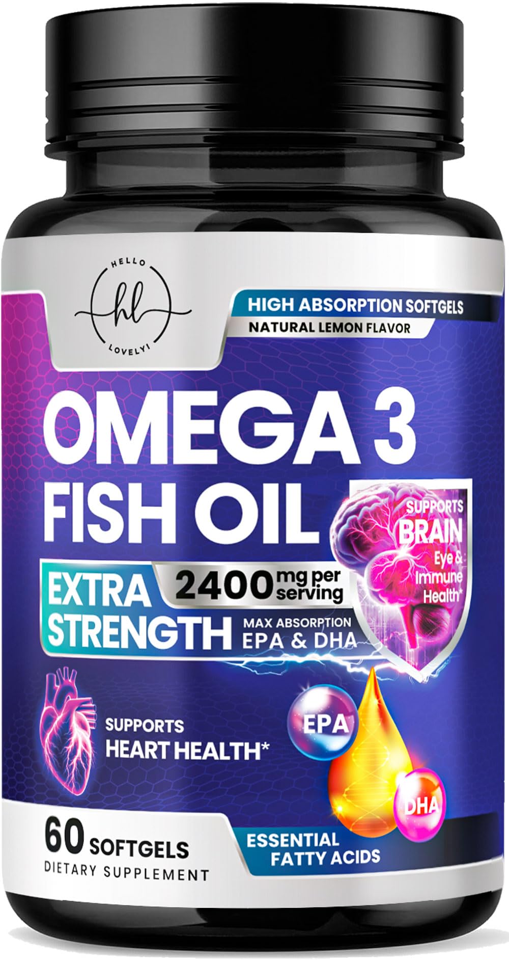 2400mg Omega 3 Fish Oil Softgels Z8726