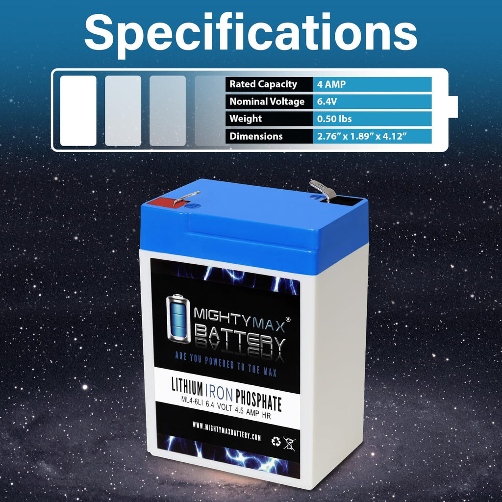 6V 4.5AH Lithium Replacement Battery K316