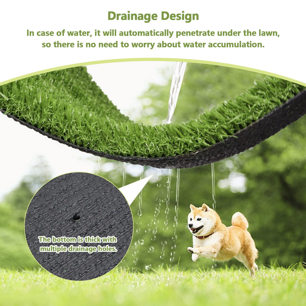 43.3 x 29.5 Inches Washable Artificial Grass Rug T856