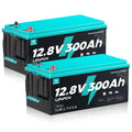 12V 300Ah LiFePO4 Deep Cycle Lithium Battery 2Pack J9906