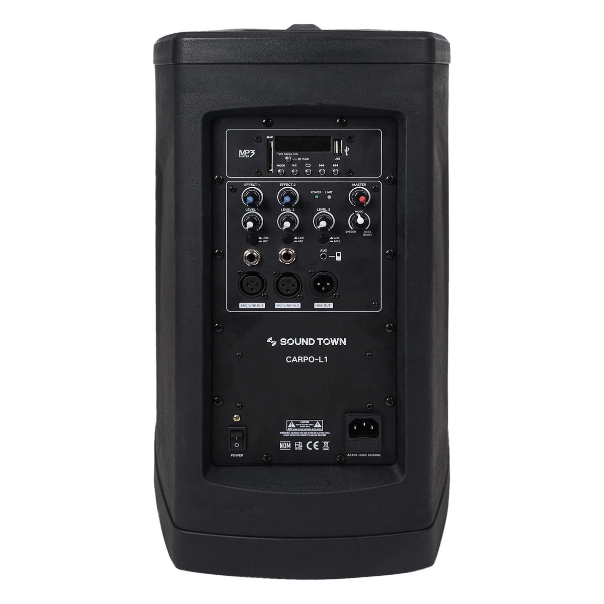 Portable Line Array Column PA/DJ System with Sub Bass Module V630784