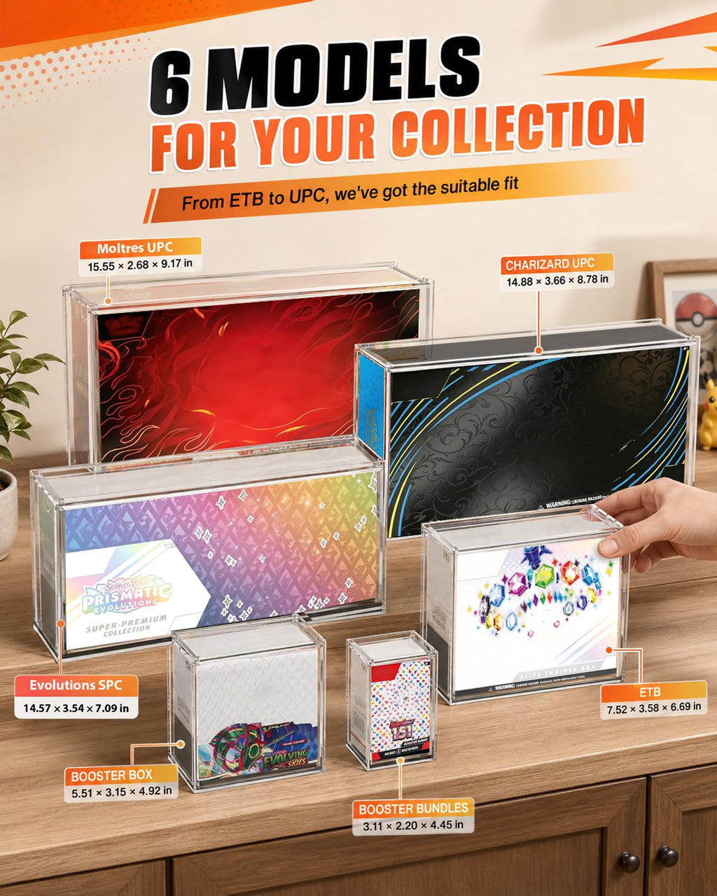Acrylic ETB Protector Case 3 Pack E3842