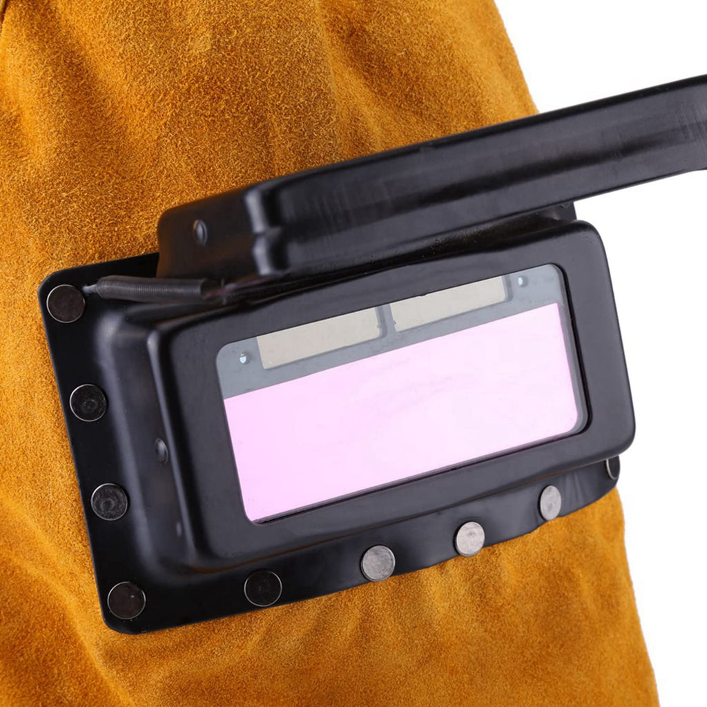 Leather Welding Hood with Auto Darkening Lens F103282